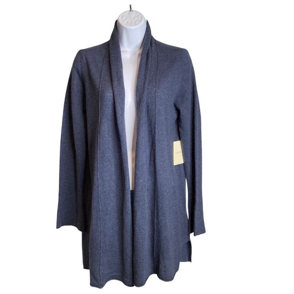 Cynthia Rowley Women’s Blue 100% Cashmere Cardigan Open Front Sweater Size M - Picture 1 of 11